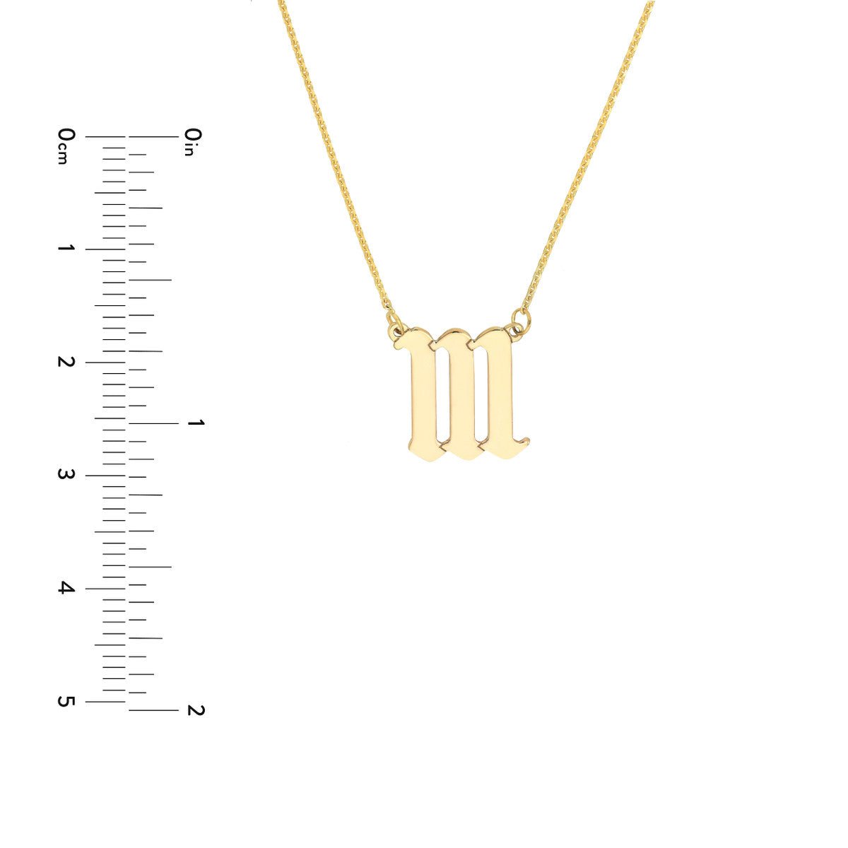 Birmingham Jewelry - 14K Yellow Gold Numerology Angelical No 111 - Intuition - Birmingham Jewelry