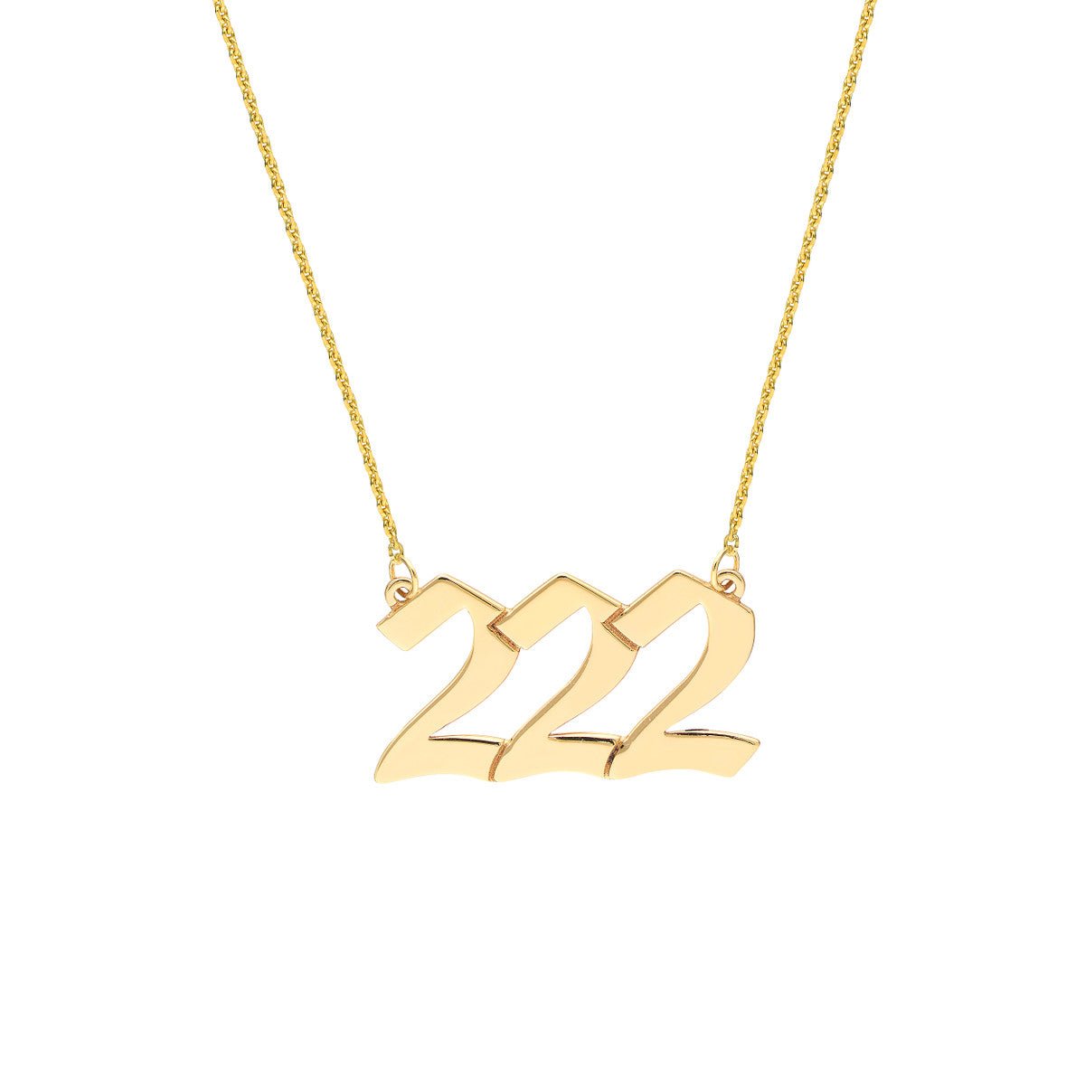 Birmingham Jewelry - 14K Yellow Gold Numerology Angelical No 222 - Alignment - Birmingham Jewelry