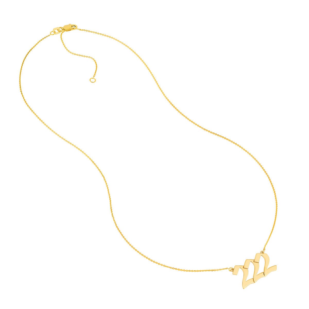 Birmingham Jewelry - 14K Yellow Gold Numerology Angelical No 222 - Alignment - Birmingham Jewelry