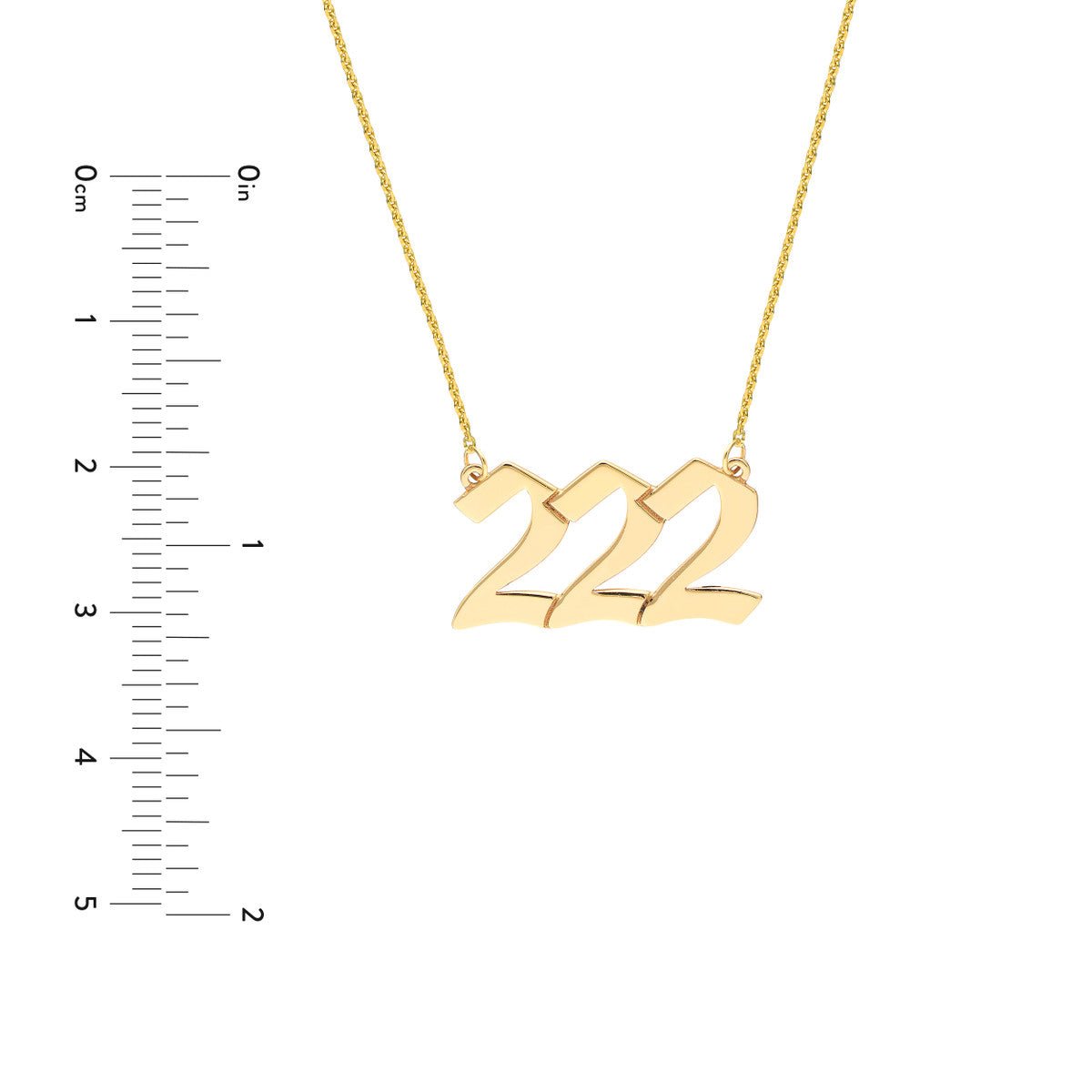 Birmingham Jewelry - 14K Yellow Gold Numerology Angelical No 222 - Alignment - Birmingham Jewelry