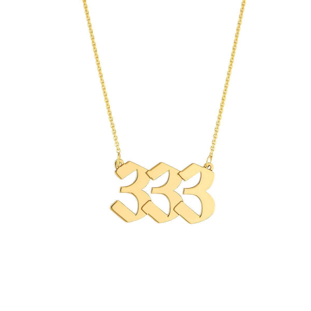 Birmingham Jewelry - 14K Yellow Gold Numerology Angelical No 333 - Support - Birmingham Jewelry