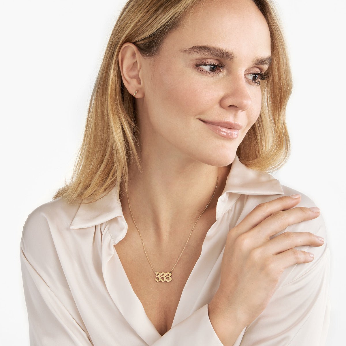 Birmingham Jewelry - 14K Yellow Gold Numerology Angelical No 333 - Support - Birmingham Jewelry