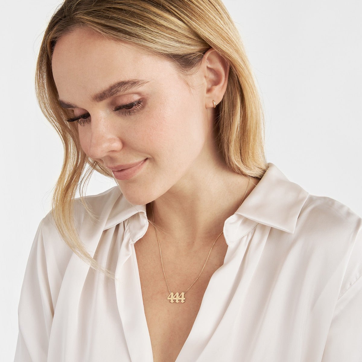 Birmingham Jewelry - 14K Yellow Gold Numerology Angelical No 444 - Protection - Birmingham Jewelry