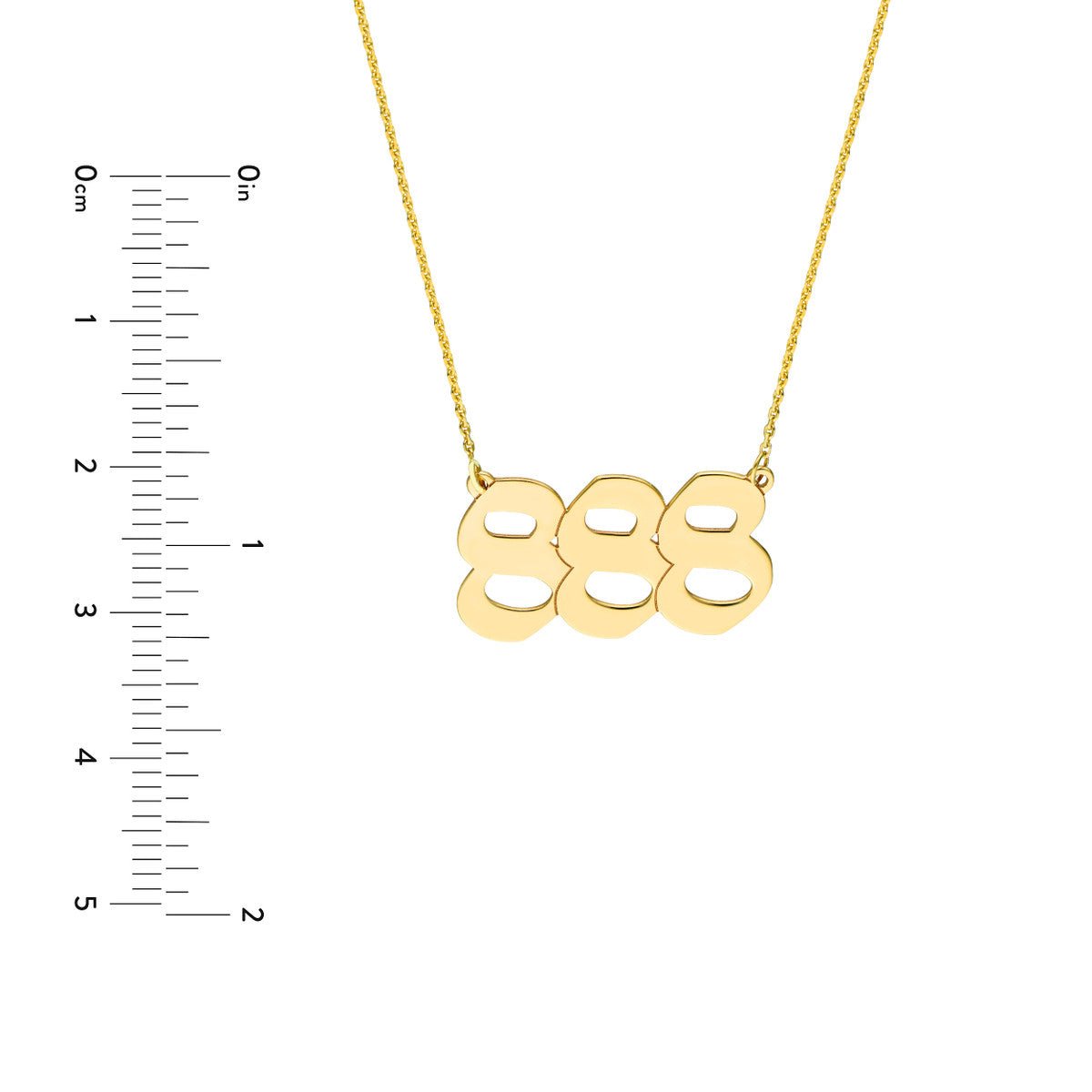 Birmingham Jewelry - 14K Yellow Gold Numerology Angelical No 888 - Balance - Birmingham Jewelry