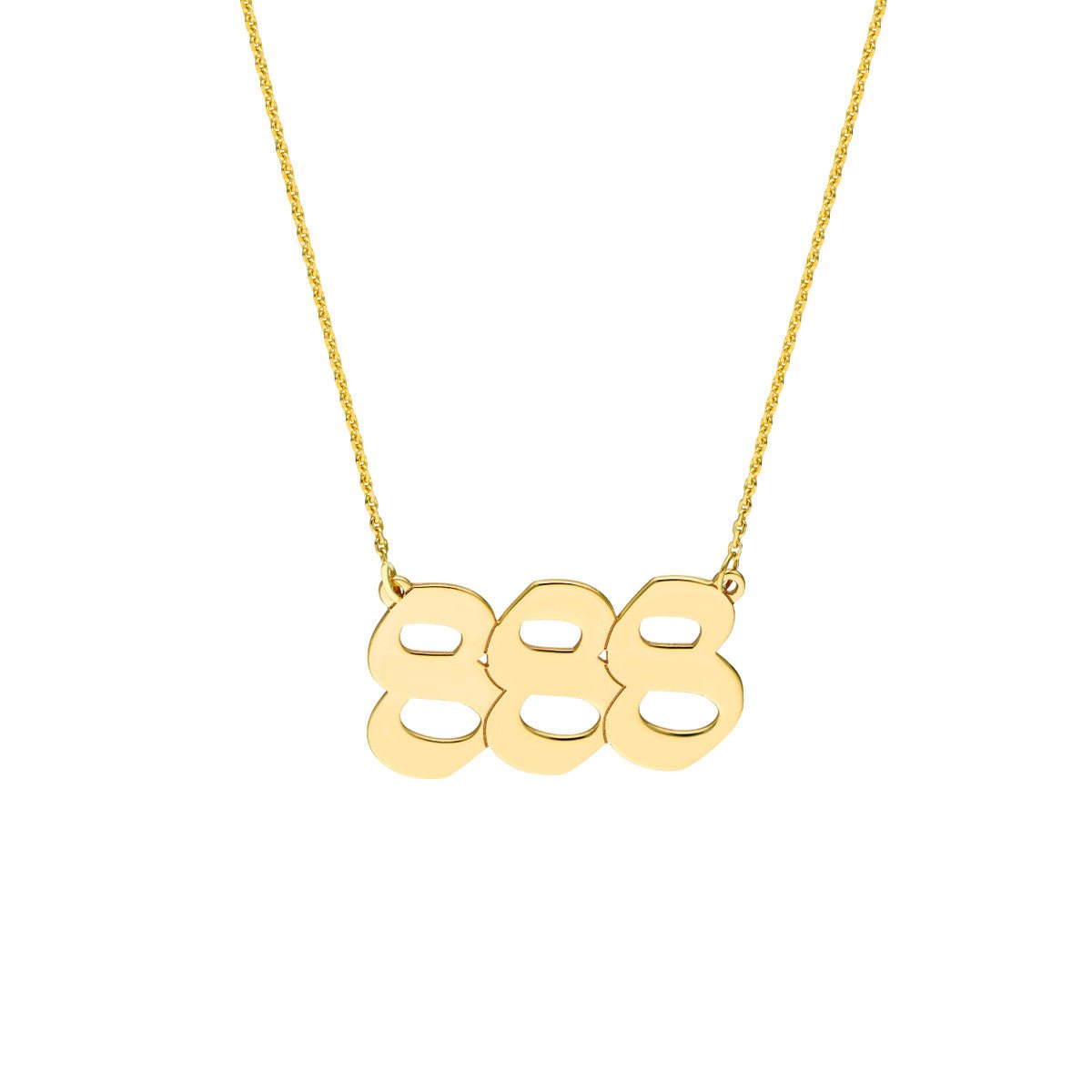 Birmingham Jewelry - 14K Yellow Gold Numerology Angelical No 888 - Balance - Birmingham Jewelry