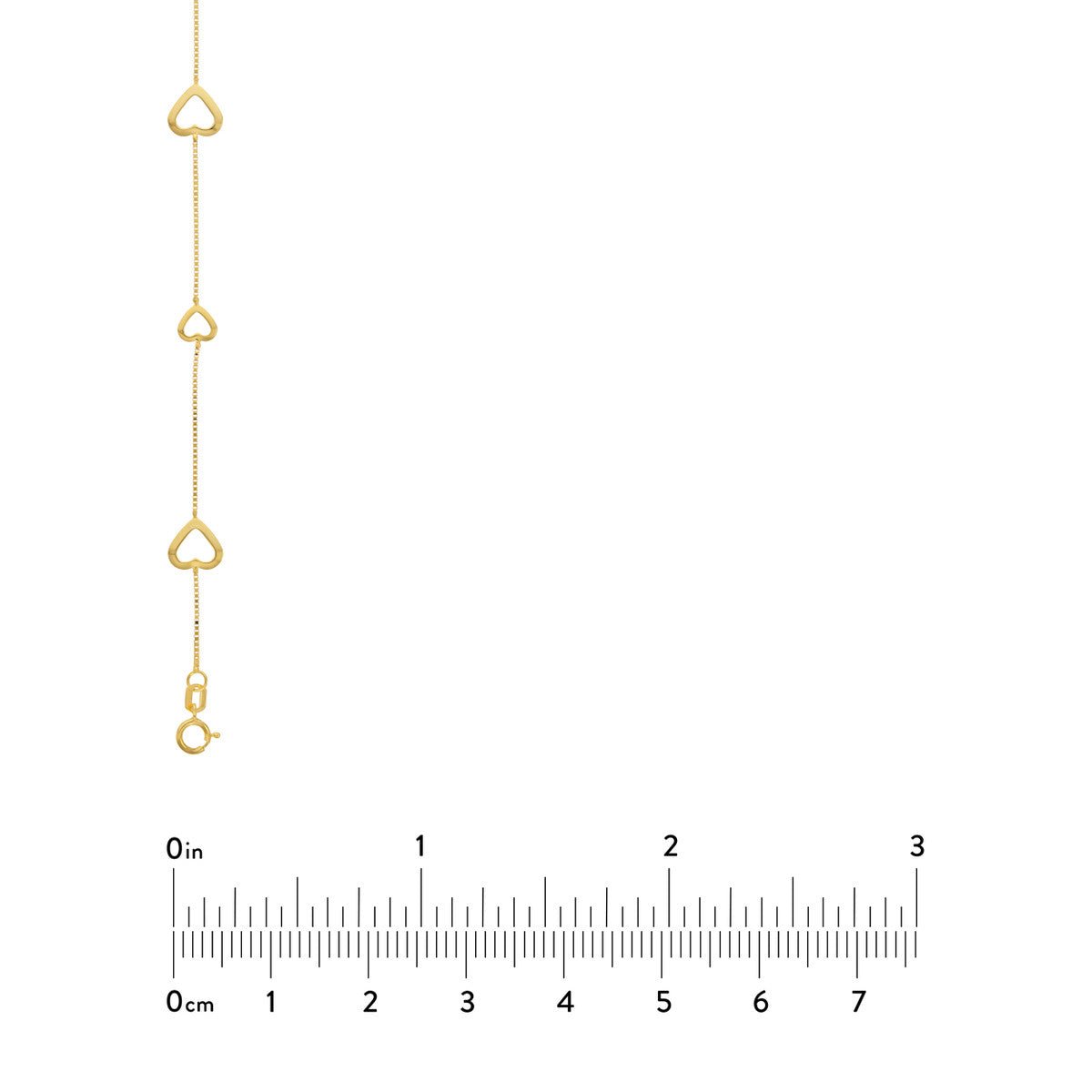 Birmingham Jewelry - 14K Yellow Gold Open Heart on Box Chain Adj. Necklace - Birmingham Jewelry