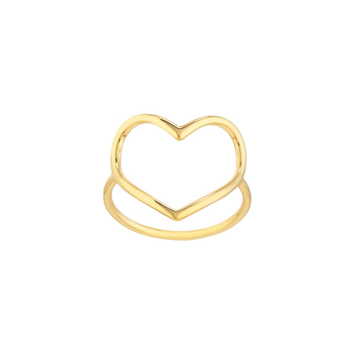Birmingham Jewelry - 14K Yellow Gold Organic Open Heart Ring - Birmingham Jewelry