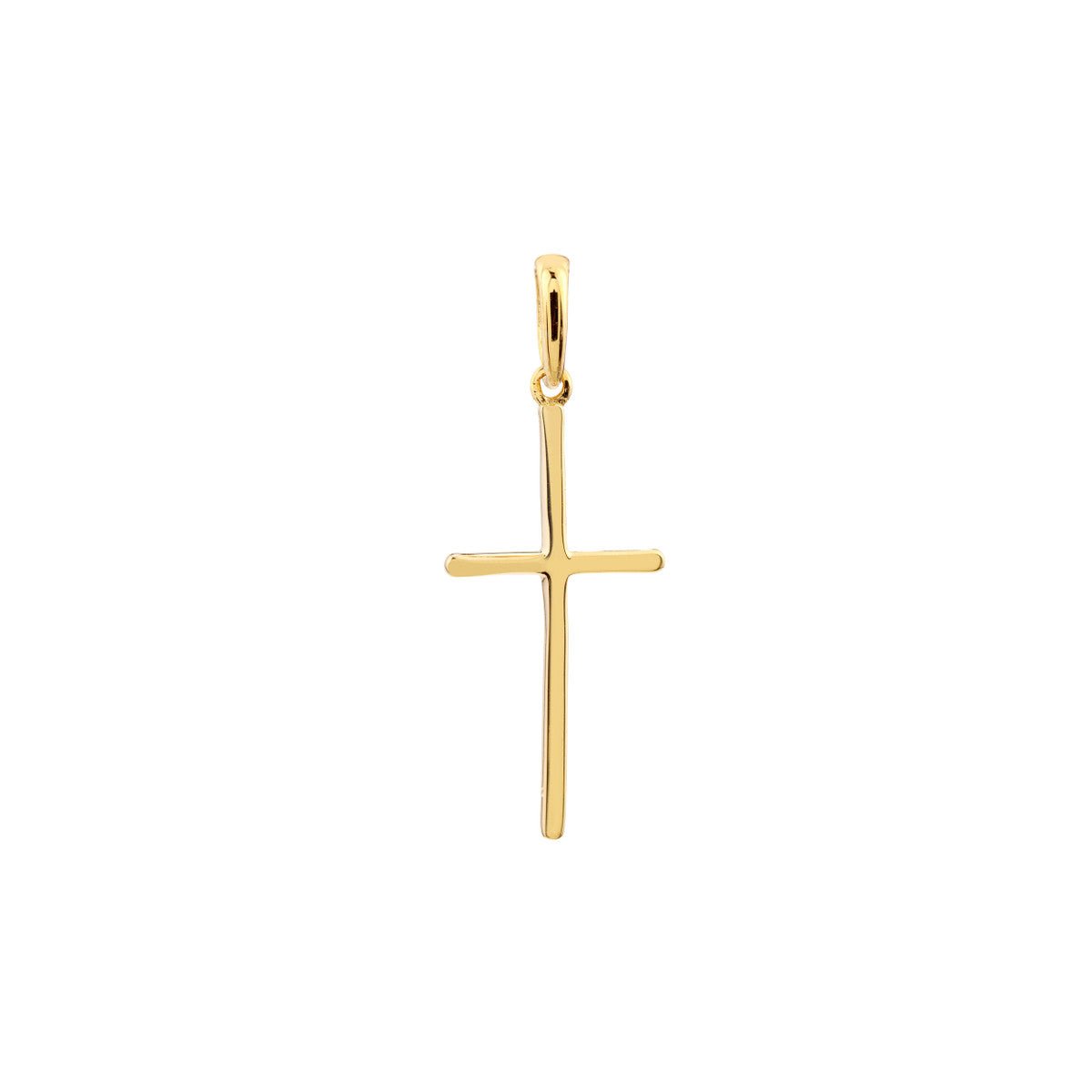 Birmingham Jewelry - 14K Yellow Gold Polished Cross Pendant with Rounded Edges - Birmingham Jewelry