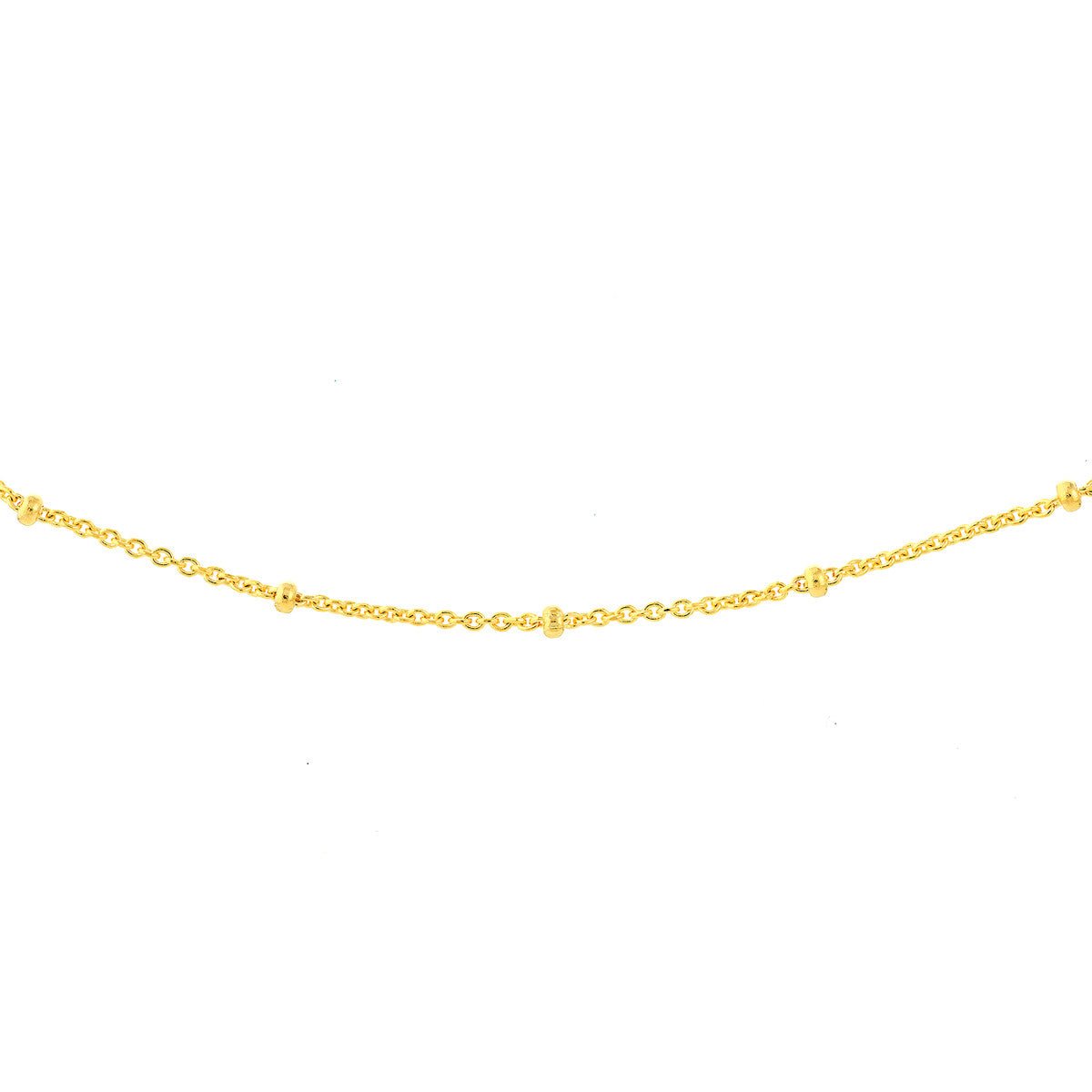 Birmingham Jewelry - 14K Yellow Gold Saturn Chain Adjustable Choker - Birmingham Jewelry