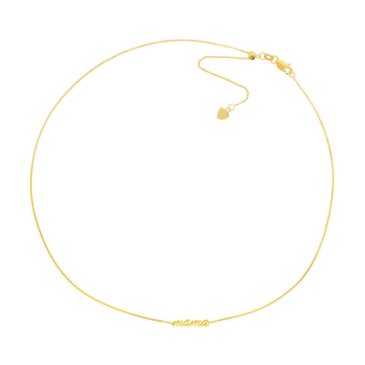 Birmingham Jewelry - 14K Yellow Gold Script Mama Adjustable Choker - Birmingham Jewelry