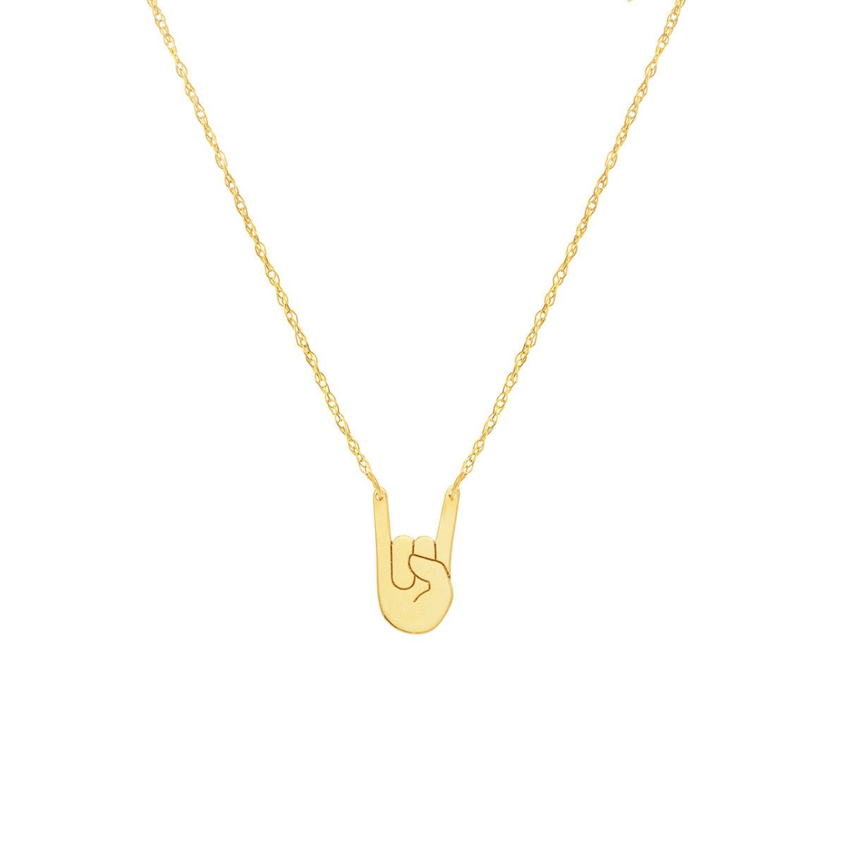14K Yellow Gold So You ASL I Love You Necklace Birmingham Jewelry Necklace Birmingham Jewelry