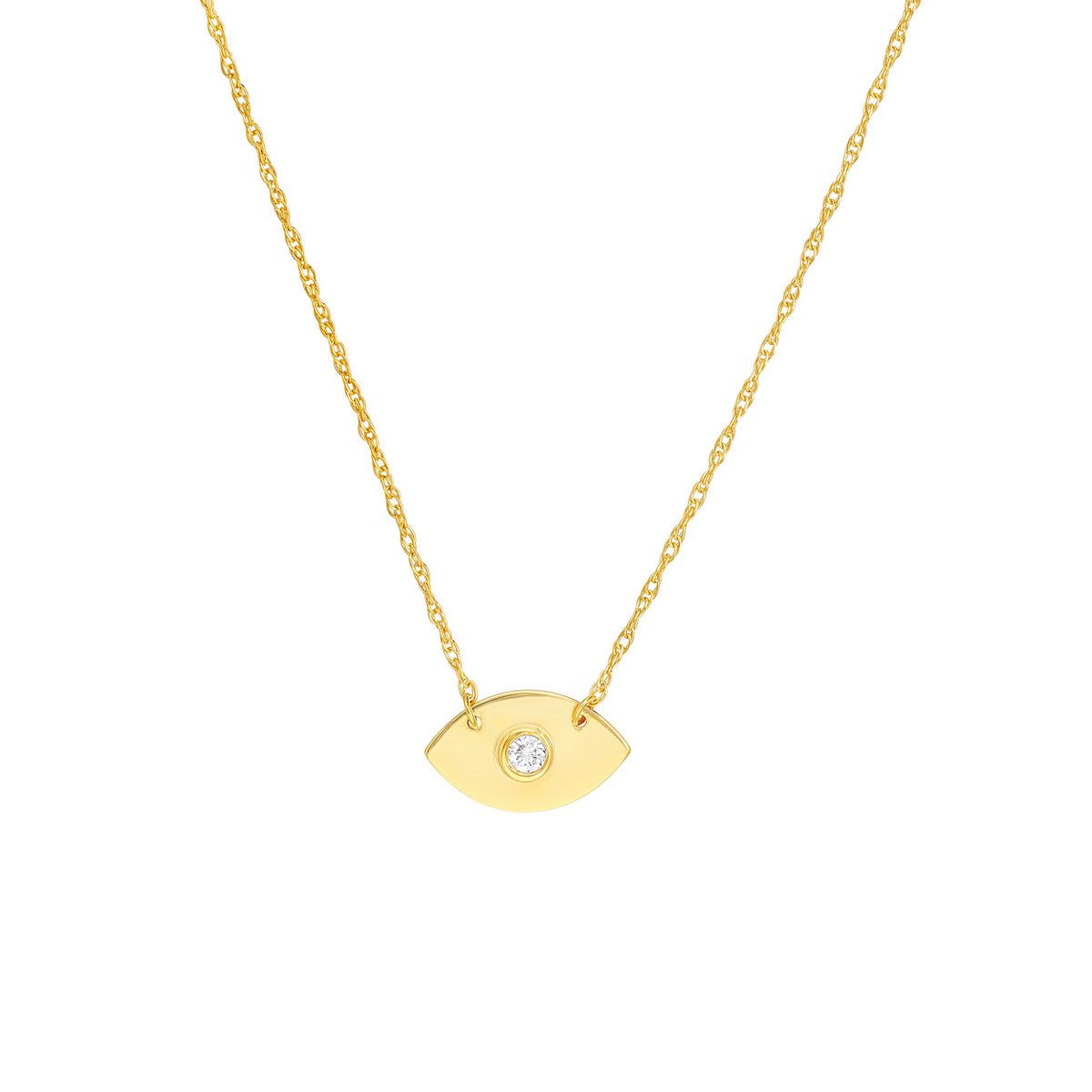 14K Yellow Gold So You Diamond Evil Eye Necklace Birmingham Jewelry Necklace Birmingham Jewelry