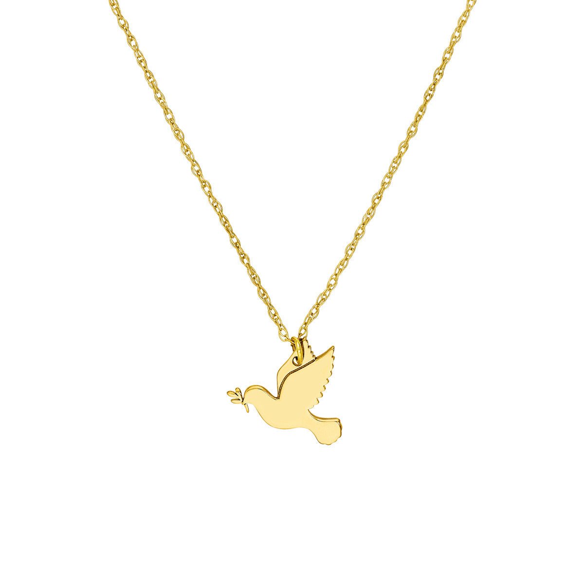 14k top Gold Dove Pendant