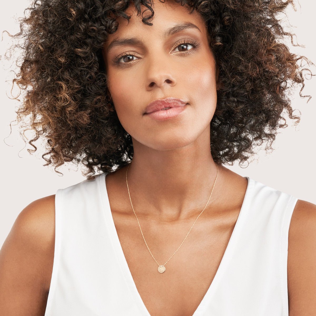Birmingham Jewelry - 14K Yellow Gold So You Etched Mama Bear Mini Disc Adjustable Necklace - Birmingham Jewelry