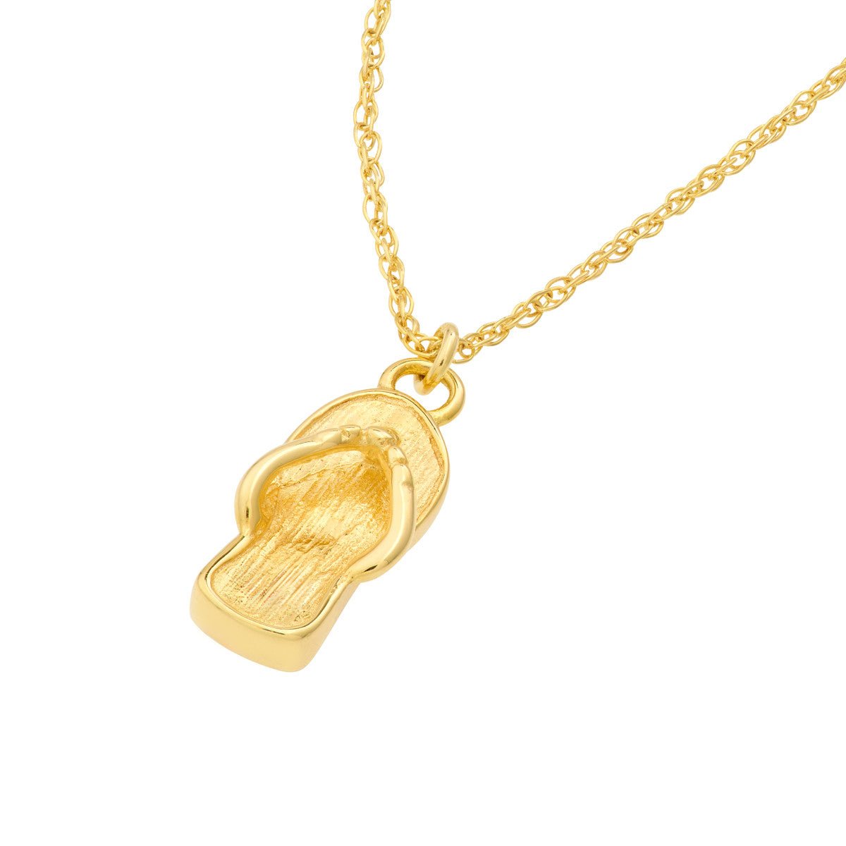 14K Yellow Gold So You Flip Flop Necklace Birmingham Jewelry Necklace Birmingham Jewelry