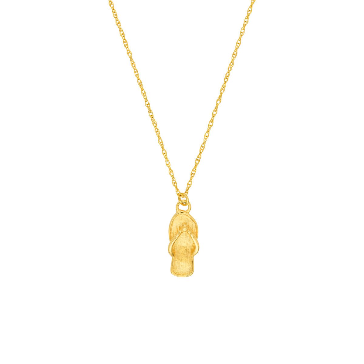 14K Yellow Gold So You Flip Flop Necklace Birmingham Jewelry Necklace Birmingham Jewelry