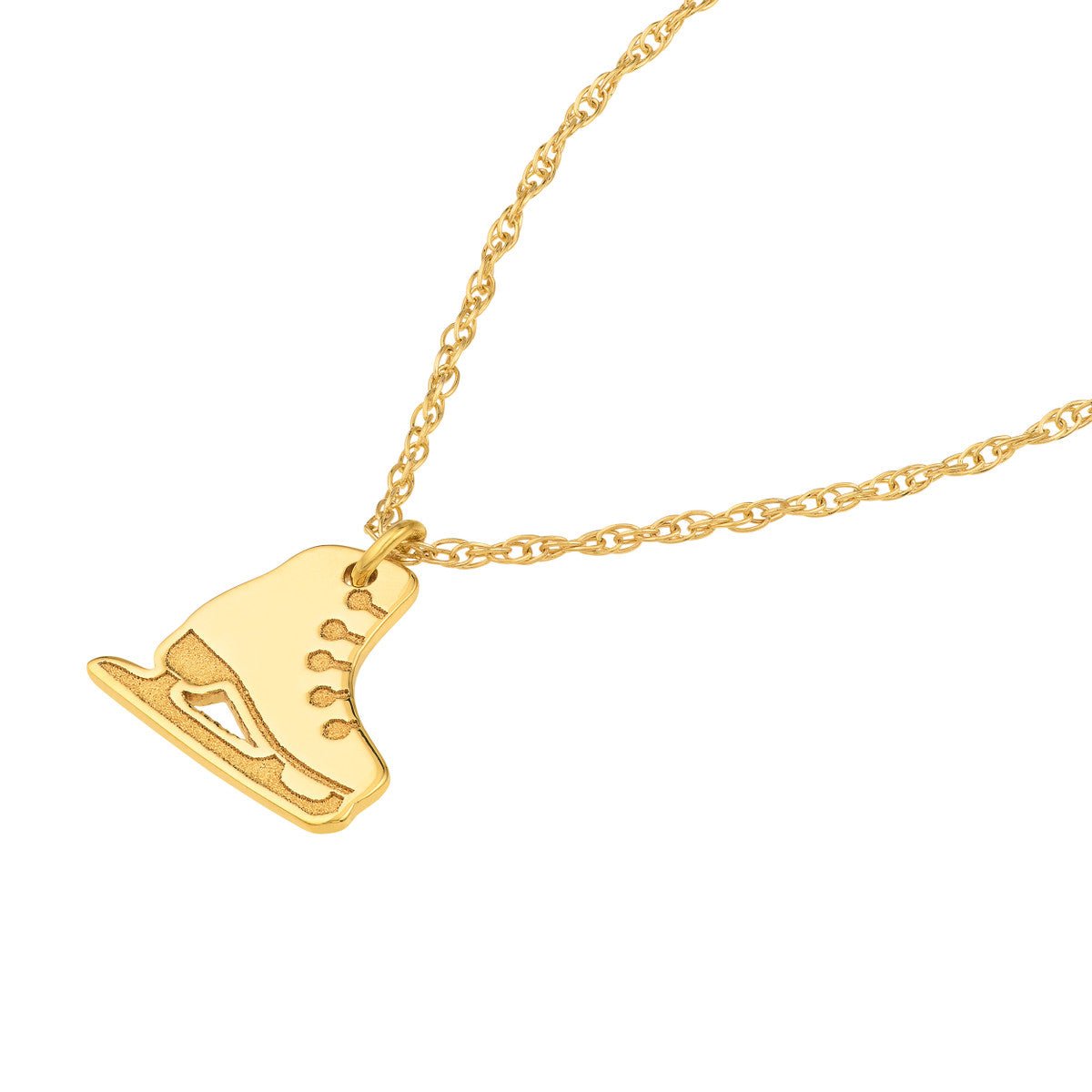 Birmingham Jewelry - 14K Yellow Gold So You Ice Skate Necklace - Birmingham Jewelry