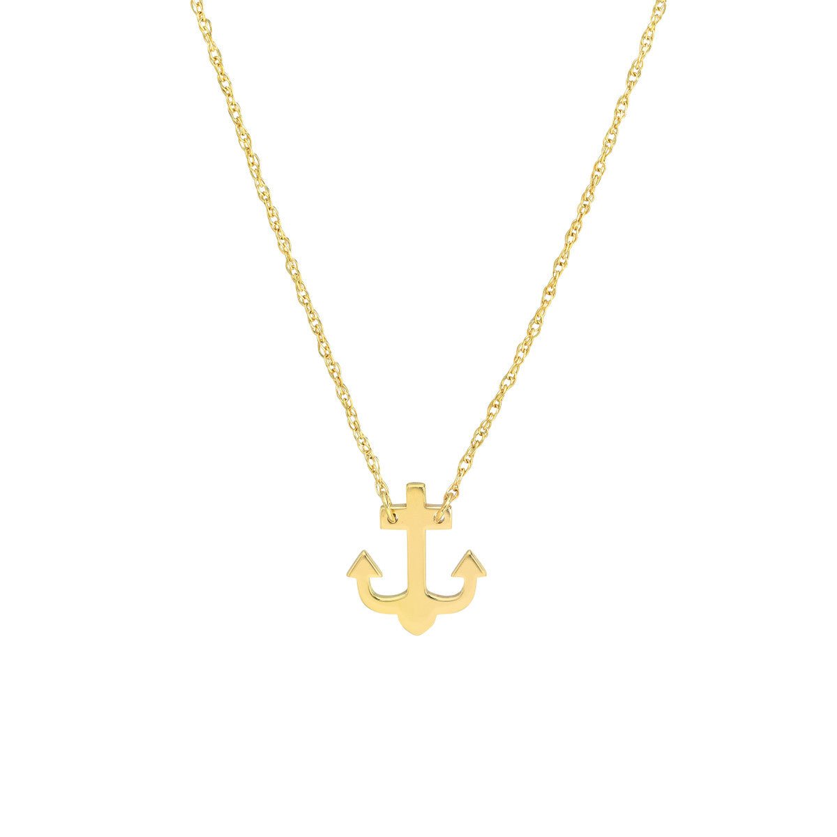 14K Yellow Gold So You Mini Anchor Adjustable Necklace Birmingham Jewelry Necklace Birmingham Jewelry