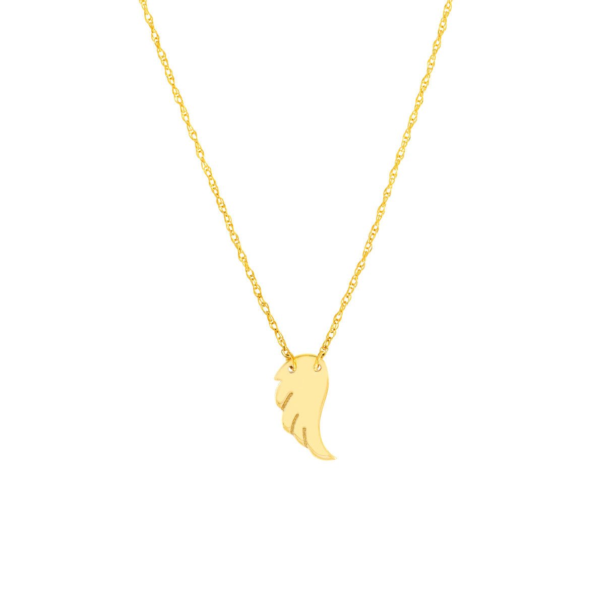Birmingham Jewelry - 14K Yellow Gold So You Mini Angel Wing Adjustable Necklace - Birmingham Jewelry