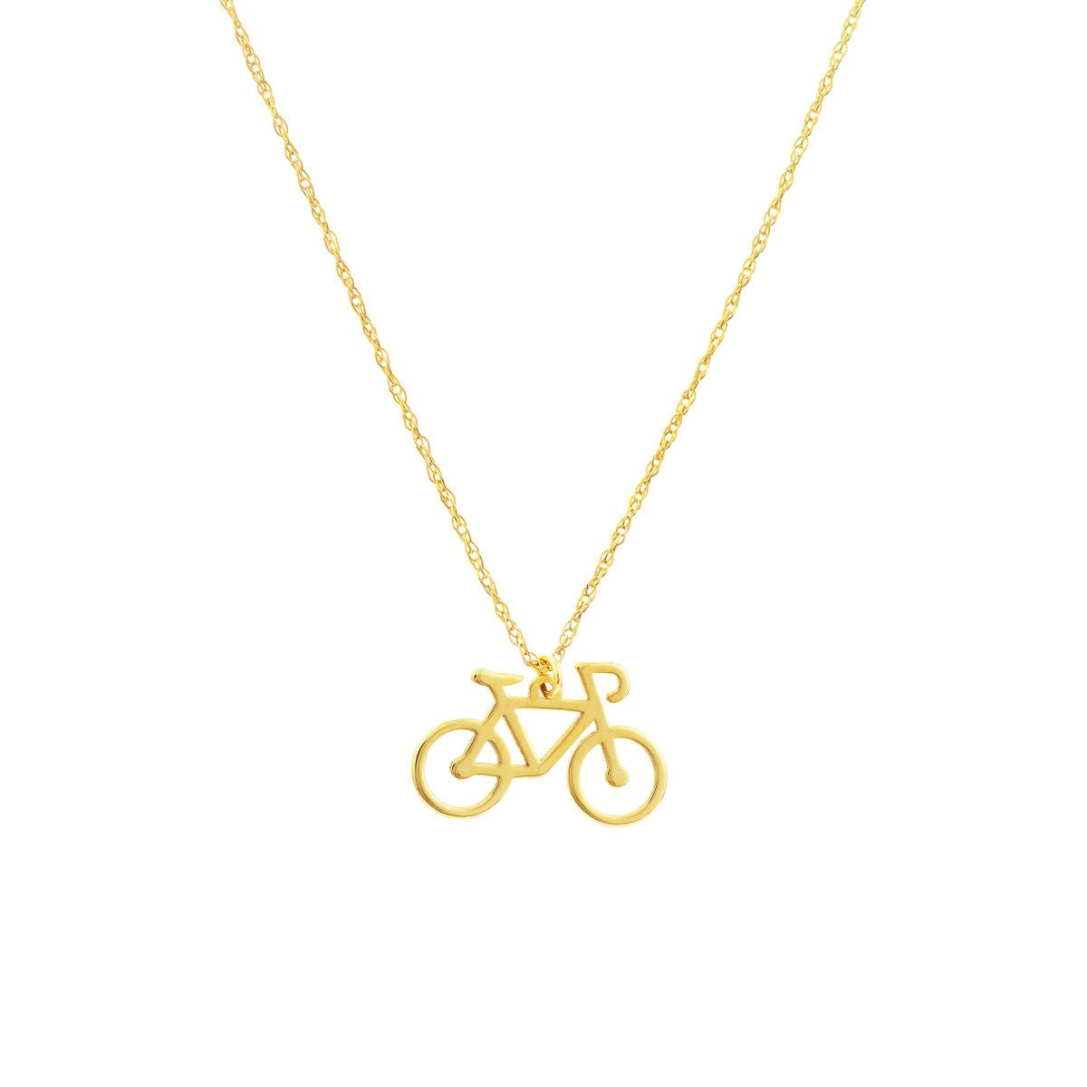 Birmingham Jewelry - 14K Yellow Gold So You Mini Bicycle Adjustable Necklace - Birmingham Jewelry