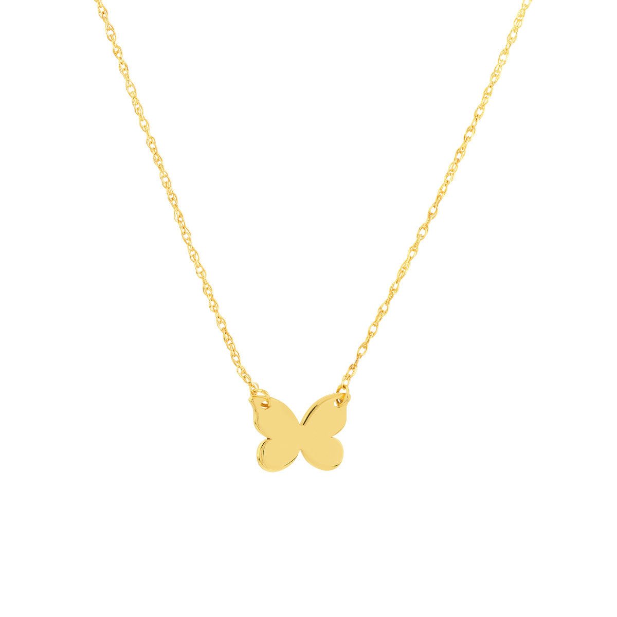 14K Yellow Gold So You Mini Butterfly Adjustable Necklace