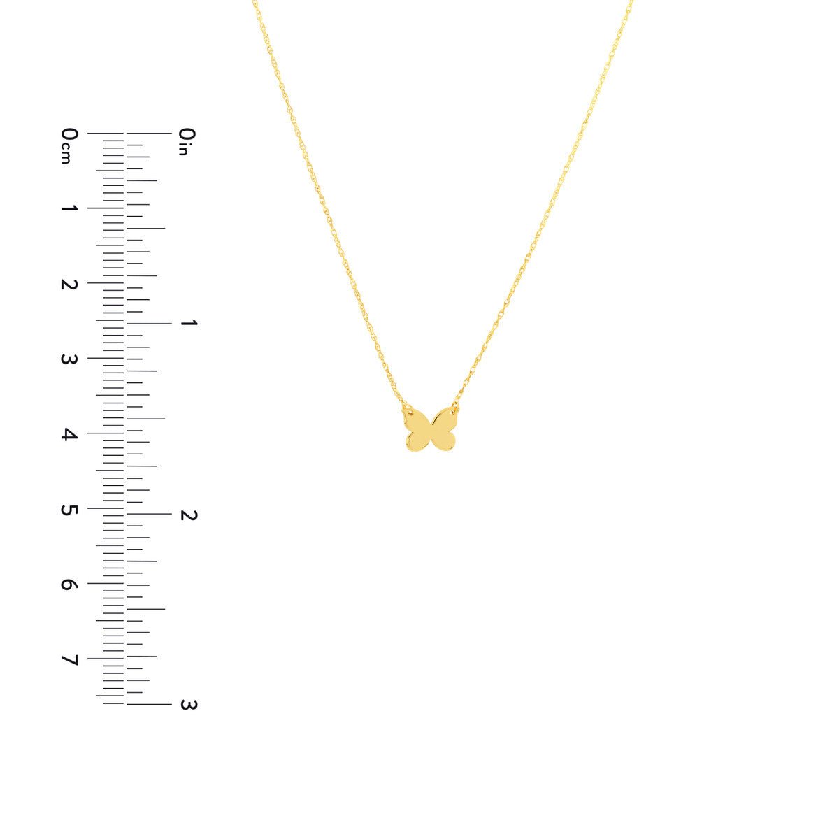 14K Yellow Gold So You Mini Butterfly Adjustable Necklace Birmingham Jewelry Necklace Birmingham Jewelry