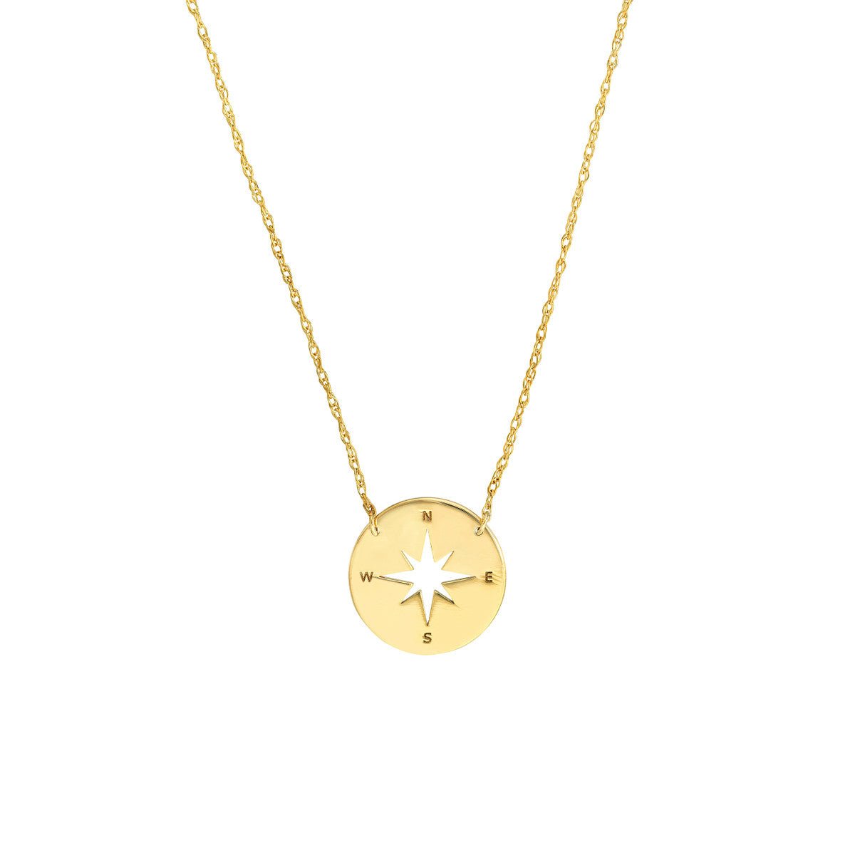 Birmingham Jewelry - 14K Yellow Gold So You Mini Compass Adjustable Necklace - Birmingham Jewelry