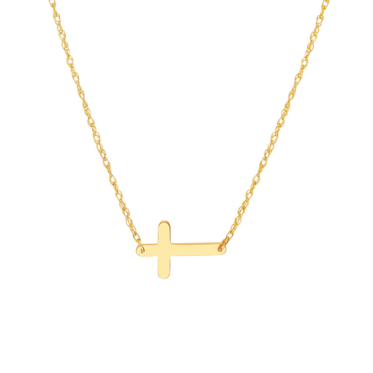 14K Yellow Gold So You Mini E2W Cross Adjustable Necklace Birmingham Jewelry Necklace Birmingham Jewelry
