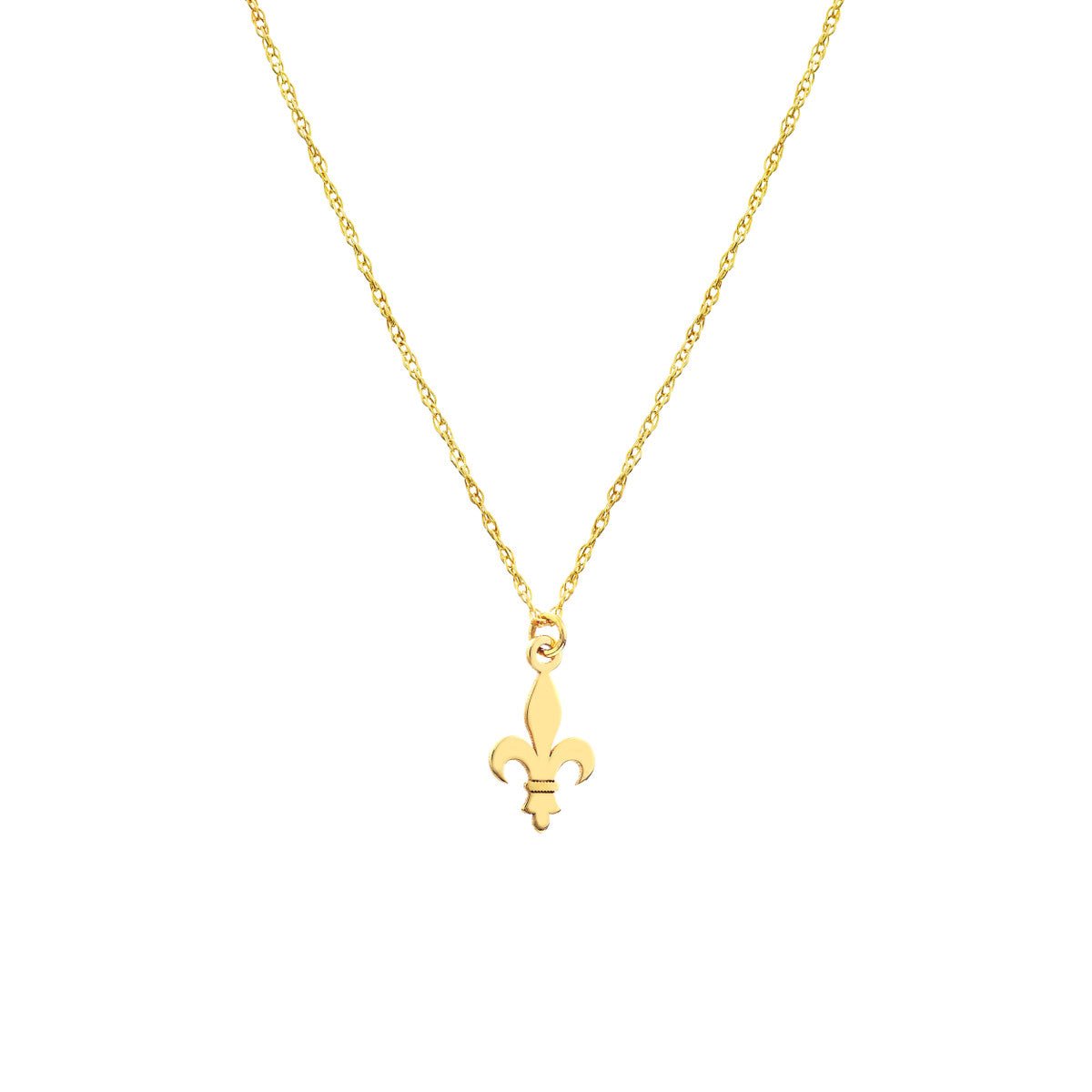 14K Yellow Gold So You Mini Fleur De Lis Adj Necklace Birmingham Jewelry Necklace Birmingham Jewelry