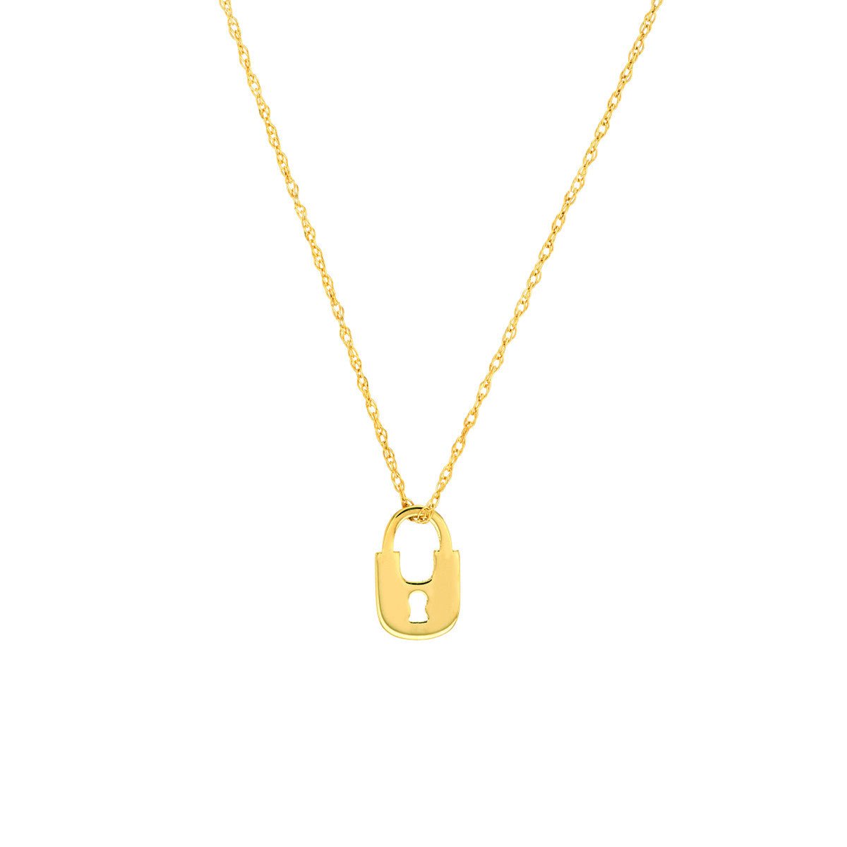 14K Yellow Gold So You Mini Lock Adjustable Necklace Birmingham Jewelry Necklace Birmingham Jewelry
