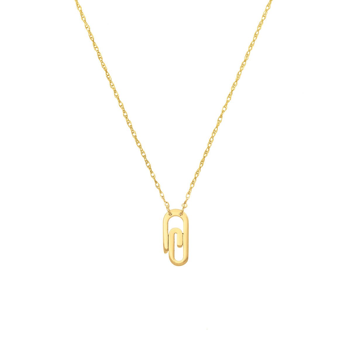 Birmingham Jewelry - 14K Yellow Gold So You Mini Paper Clip Necklace - Birmingham Jewelry