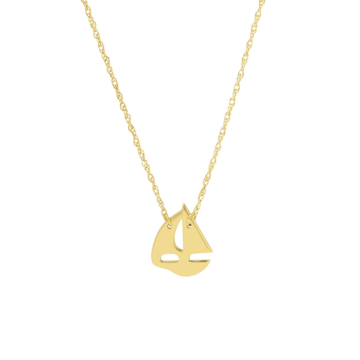 14K Yellow Gold So You Mini Sailboat Adjustable Necklace Birmingham Jewelry Necklace Birmingham Jewelry