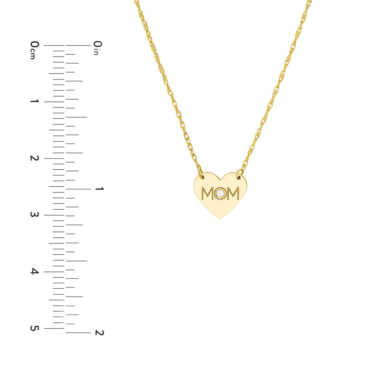 Birmingham Jewelry - 14K Yellow Gold So You MOM Heart with Diamond Necklace - Birmingham Jewelry