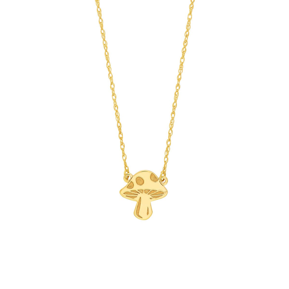 Birmingham Jewelry - 14K Yellow Gold So You Mushroom Necklace - Birmingham Jewelry