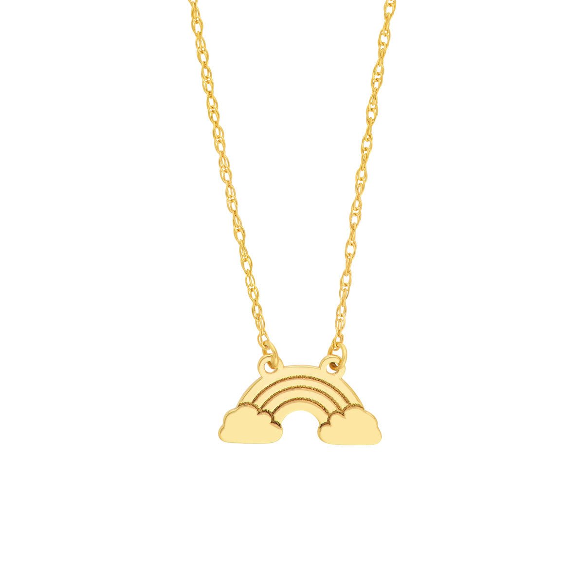 Birmingham Jewelry - 14K Yellow Gold So You Rainbow and Cloud Necklace - Birmingham Jewelry