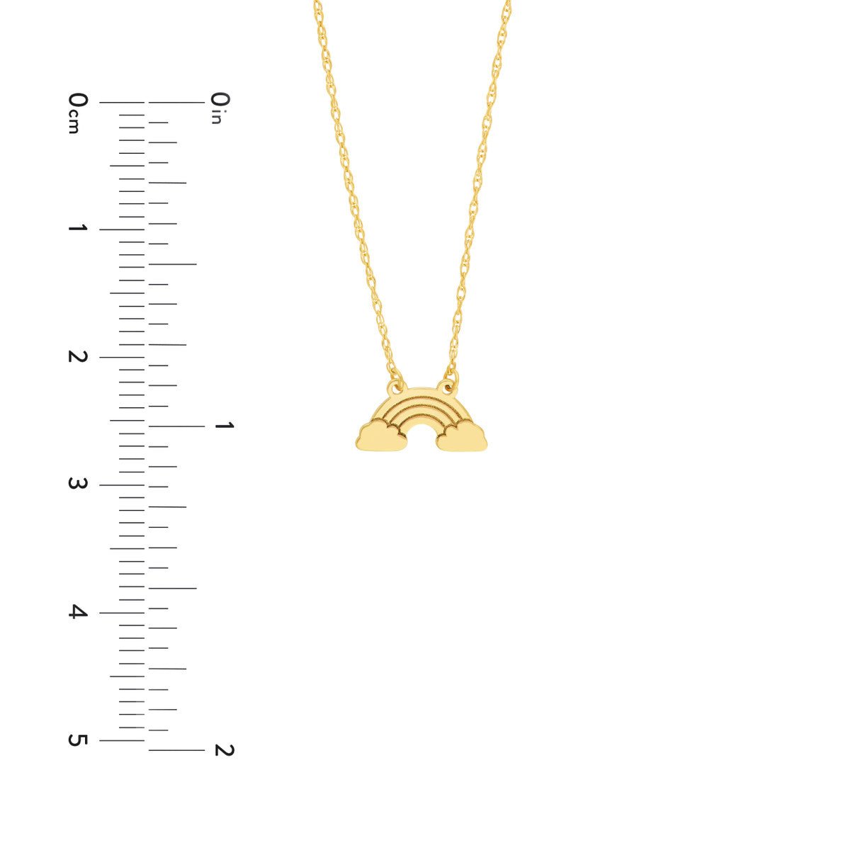 Birmingham Jewelry - 14K Yellow Gold So You Rainbow and Cloud Necklace - Birmingham Jewelry