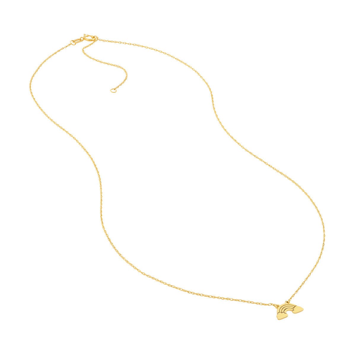Birmingham Jewelry - 14K Yellow Gold So You Rainbow and Cloud Necklace - Birmingham Jewelry
