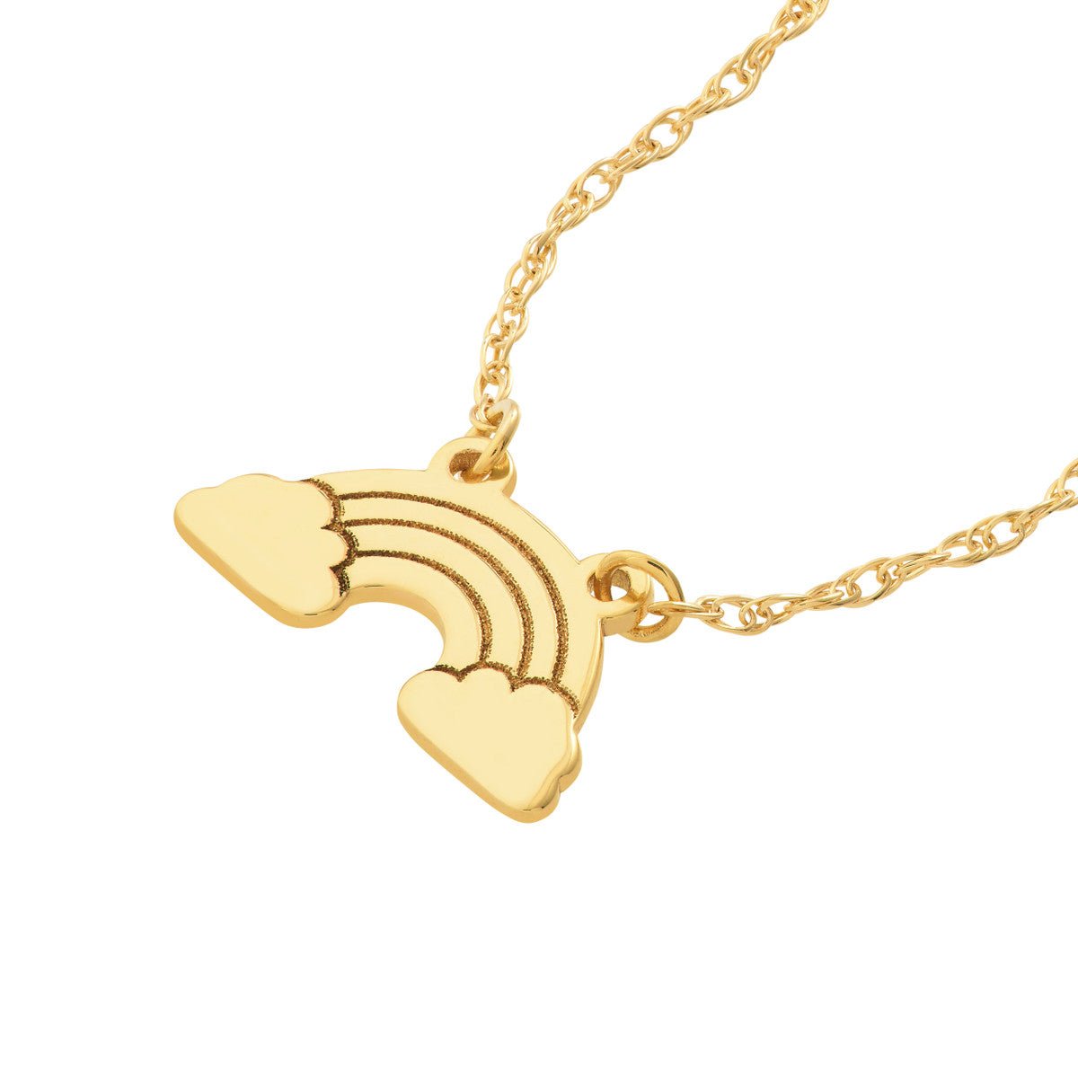 Birmingham Jewelry - 14K Yellow Gold So You Rainbow and Cloud Necklace - Birmingham Jewelry