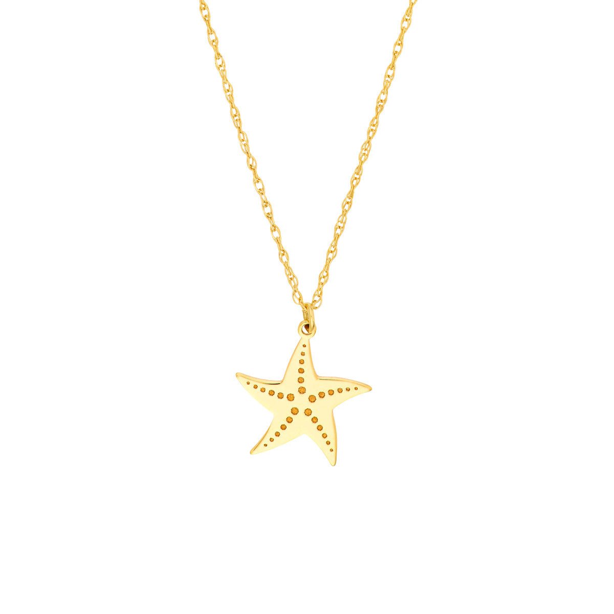 14K Yellow Gold So You Starfish Necklace Birmingham Jewelry Necklace Birmingham Jewelry