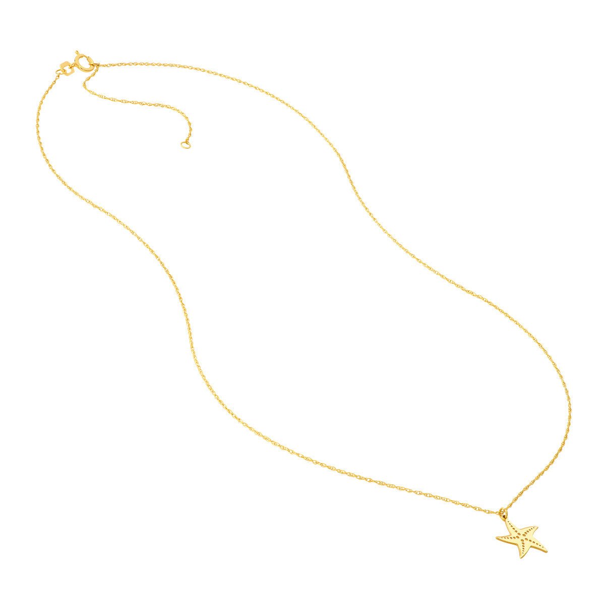 14K Yellow Gold So You Starfish Necklace Birmingham Jewelry Necklace Birmingham Jewelry