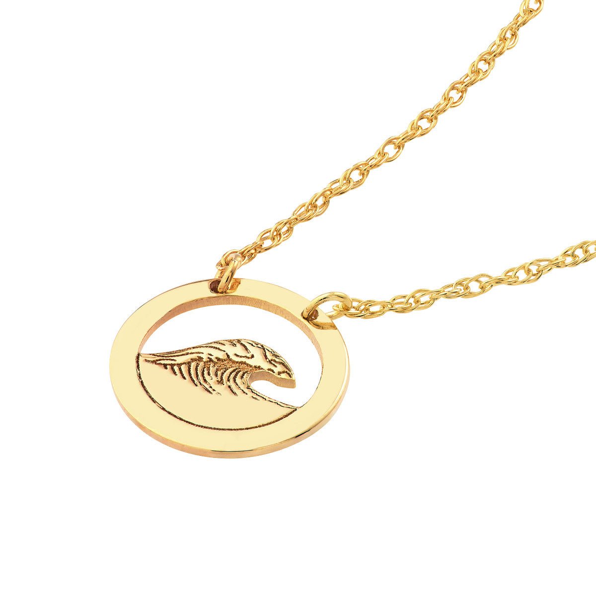 14K Yellow Gold So You Wave Open Circle Necklace Birmingham Jewelry Necklace Birmingham Jewelry