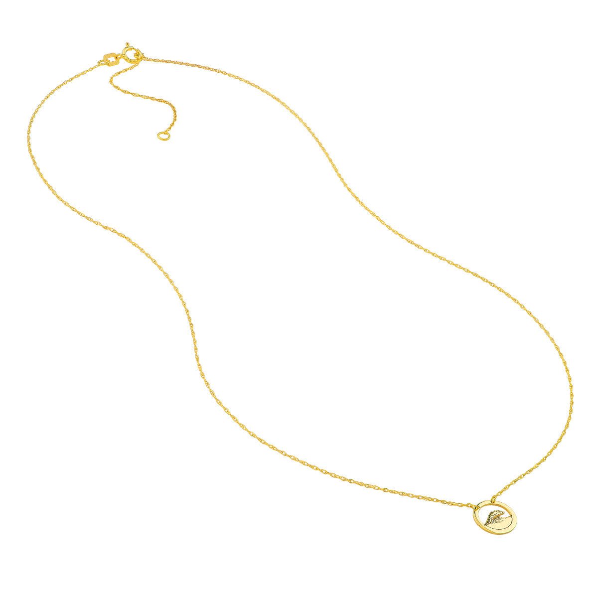 14K Yellow Gold So You Wave Open Circle Necklace Birmingham Jewelry Necklace Birmingham Jewelry