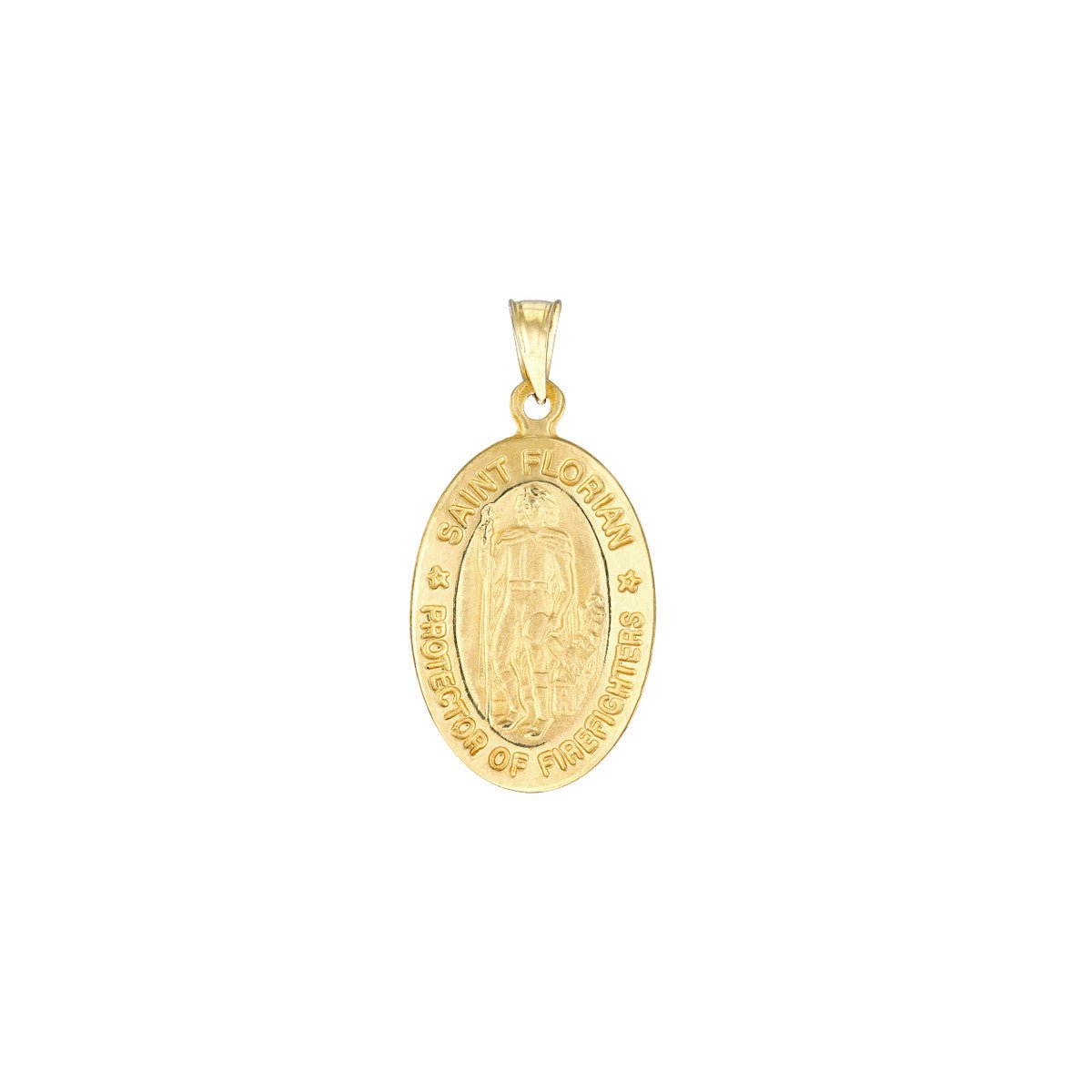 14K Yellow Gold St. Florian Medal Birmingham Jewelry Pendant Birmingham Jewelry