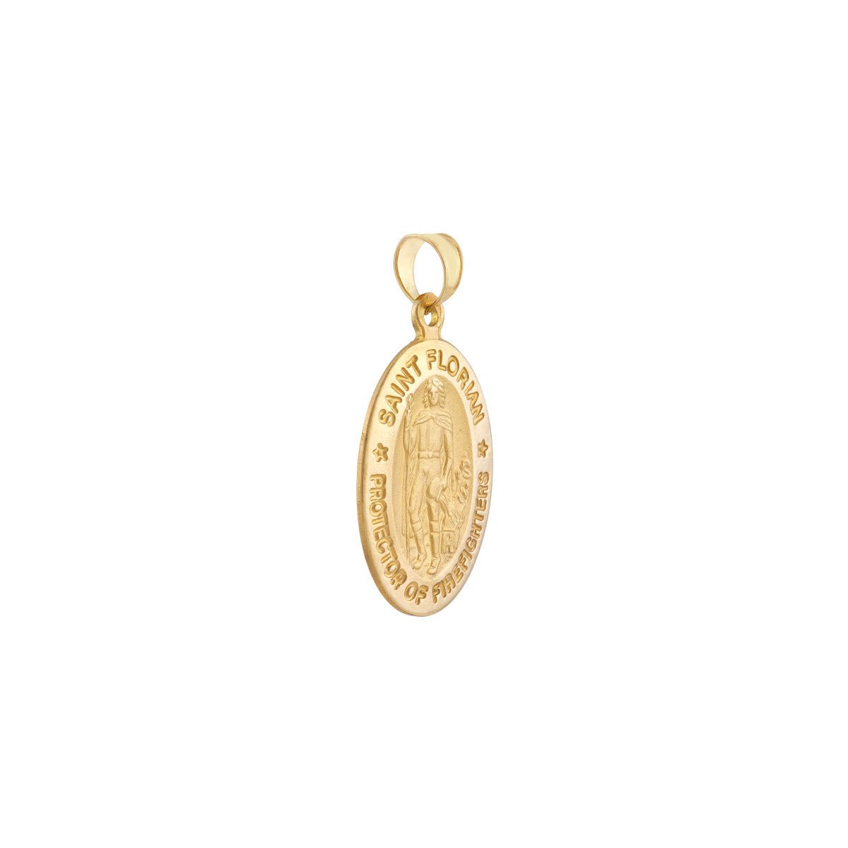 14K Yellow Gold St. Florian Medal Birmingham Jewelry Pendant Birmingham Jewelry