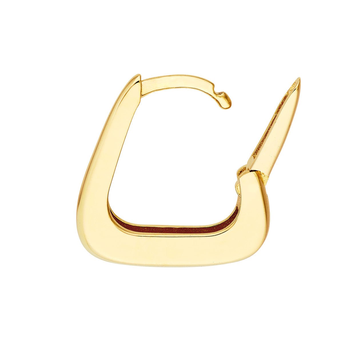 Birmingham Jewelry - 14K Yellow Gold Tapered Squared Off Mini Hoop Earrings - Birmingham Jewelry