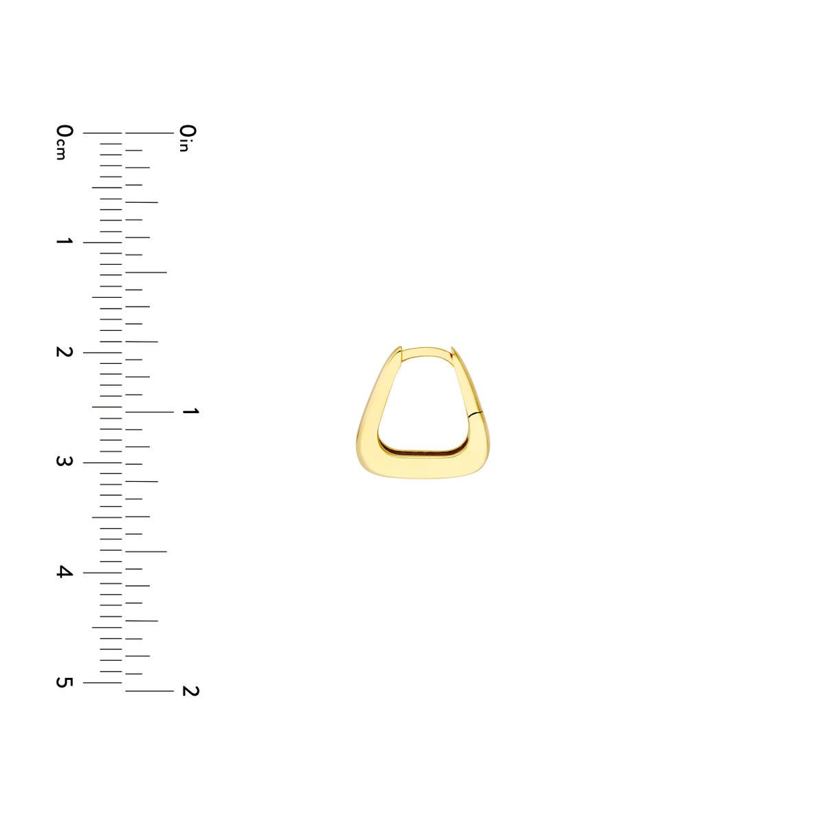 Birmingham Jewelry - 14K Yellow Gold Tapered Squared Off Mini Hoop Earrings - Birmingham Jewelry