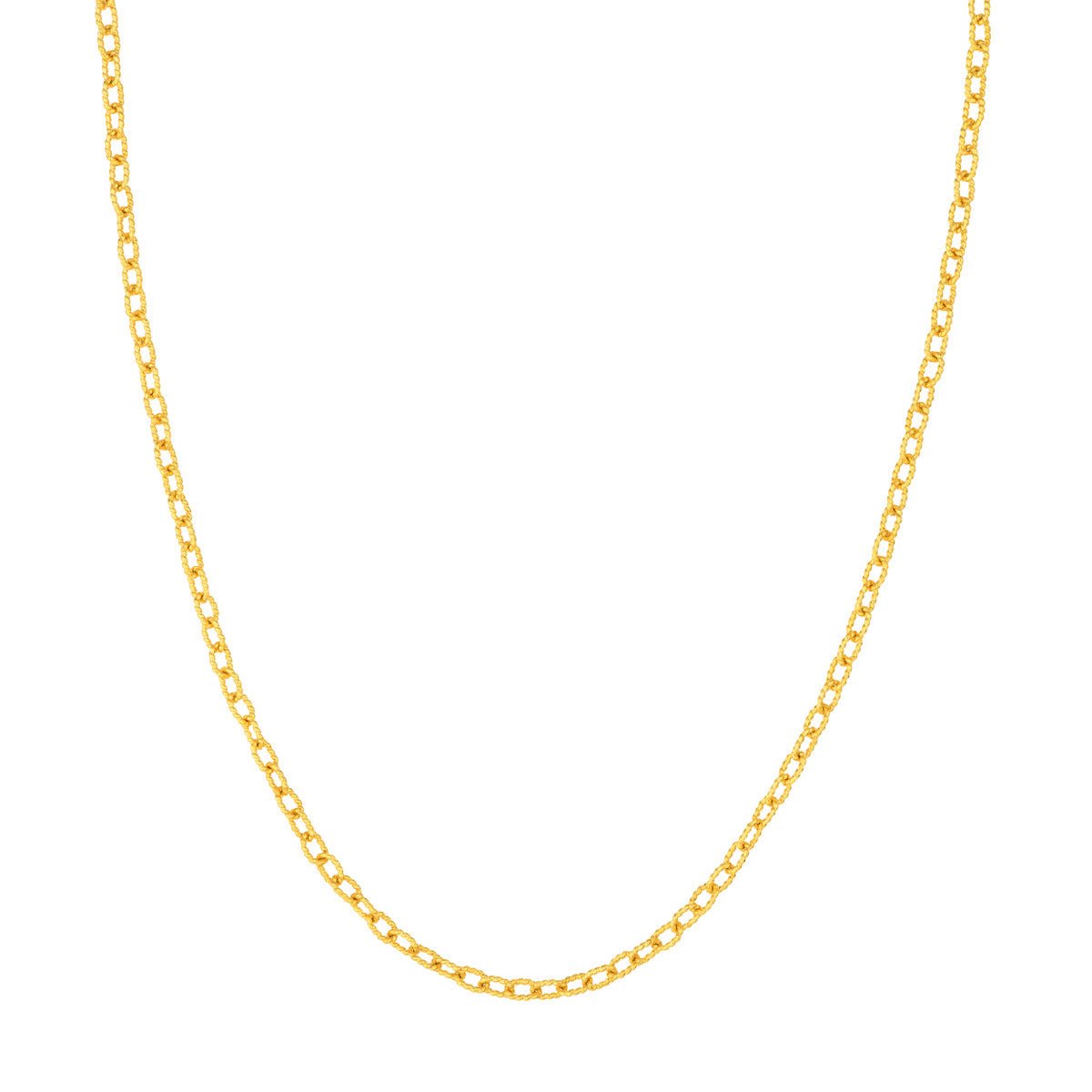 Birmingham Jewelry - 14K Yellow Gold Twisted Forzentina Chain with Lobster Lock - Birmingham Jewelry