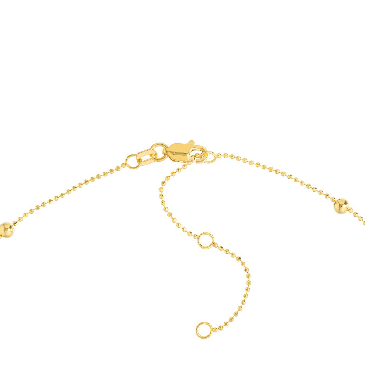 Birmingham Jewelry - 14K Yellow Gold Virgin Mary with Cross Beaded Y-Necklace - Birmingham Jewelry