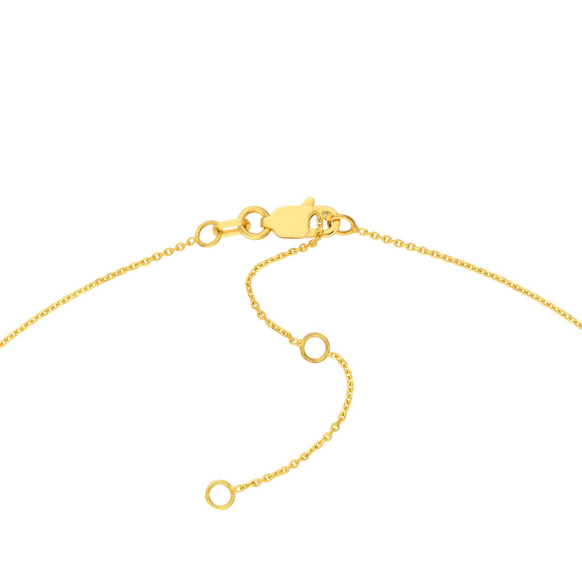 14K Yellow Gold Wave In Circle Necklace Birmingham Jewelry Necklace Birmingham Jewelry