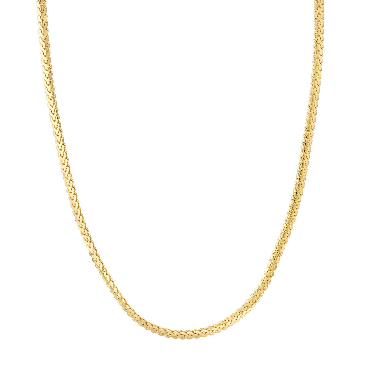 14K Yellow Gold 4.00mm Flat Bombe Franco Chain